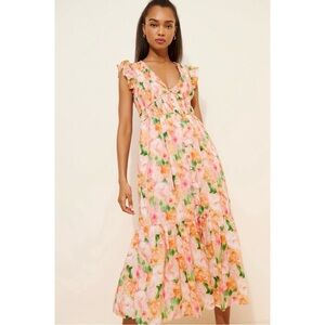 ANTHROPOLOGIE Button-Front Midi Dress